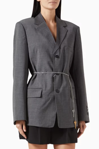 Raw-edged Blazer in Wool-blend