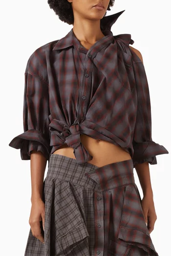 Deconstructed Knot Buttoned Shirt
