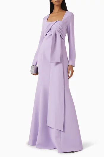 Draped-detail Gown