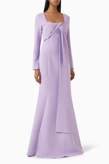 Draped-detail Gown