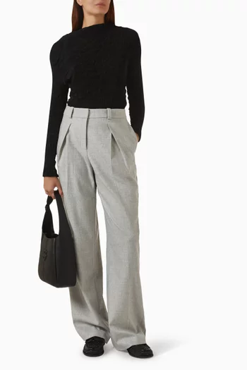 Mockneck Top in Plissé