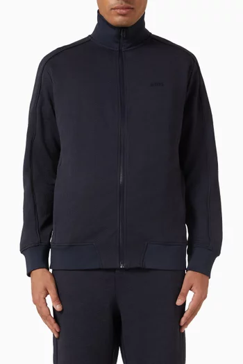 Jacquard Zip Sweatshirt