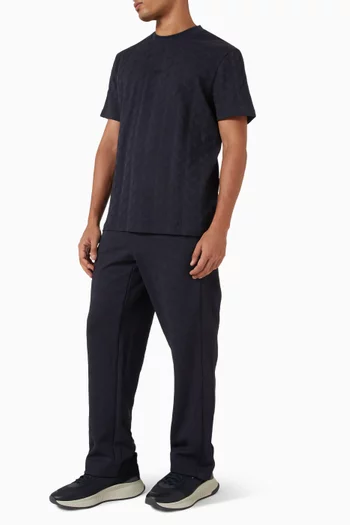 تي شيرت بطبعة جاكار قطن