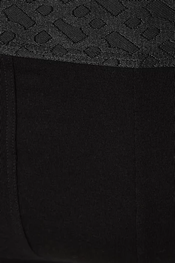 طقم بوكسر بشعار الماركة قطن مطاطي، 3 قطع