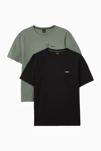 طقم تي شيرت قطن مطاطي، قطعتان