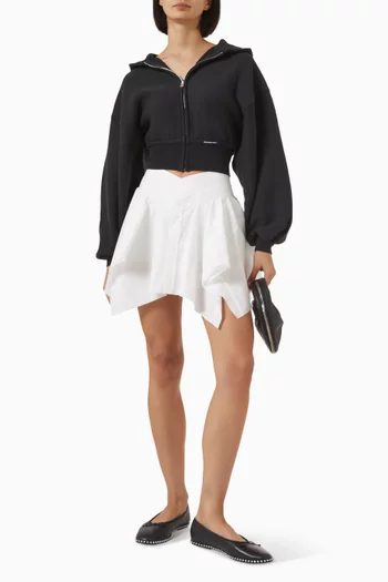 Deconstructed Mini Skirt in Cotton