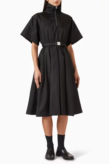Short-sleeve Midi Dress in Re-nylon