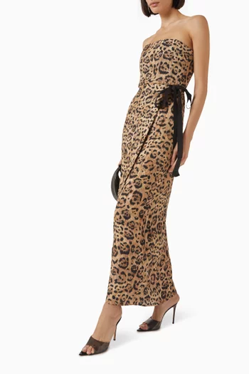 Cinefila Jaguar Maxi Dress in Viscose