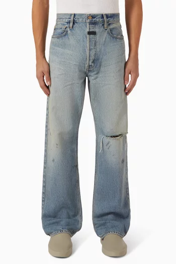 Straight 5 Pocket Jeans in Denim