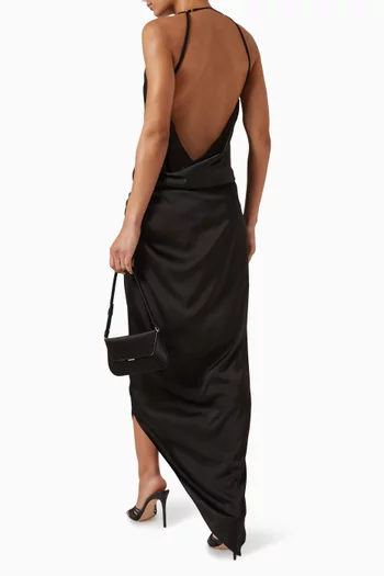 Shayla Maxi Dress in Satin