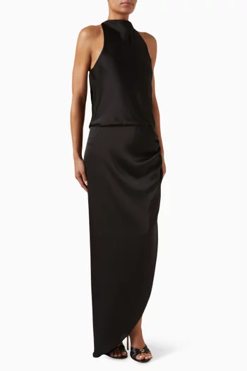 Shayla Maxi Dress in Satin