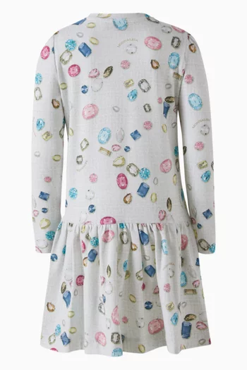 Gemstone Print Dress in Cotton