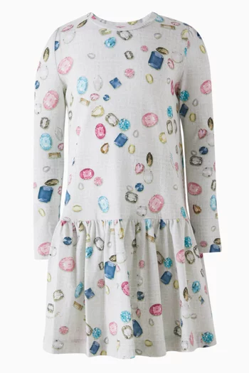 Gemstone Print Dress in Cotton