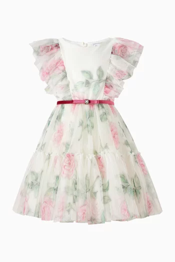 فستان بحزام وطبقات 