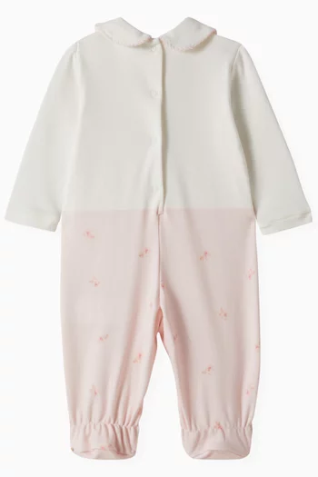 Floral-puppy Pyjama in Cotton