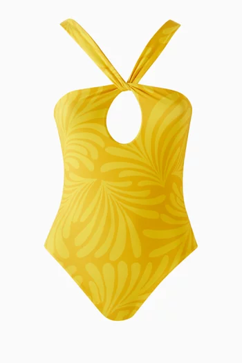 لباس سباحة كاندي قطعة واحدة بحمالات حول الرقبة