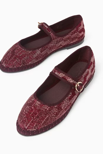 Mori Mary Jane Shoes in Lurex
