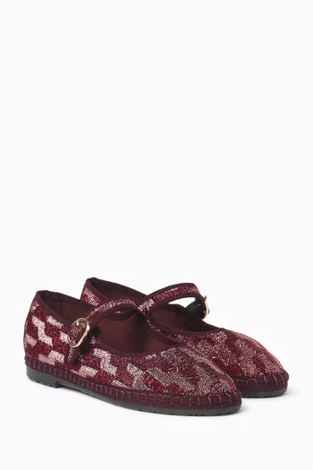 Mori Mary Jane Shoes in Lurex