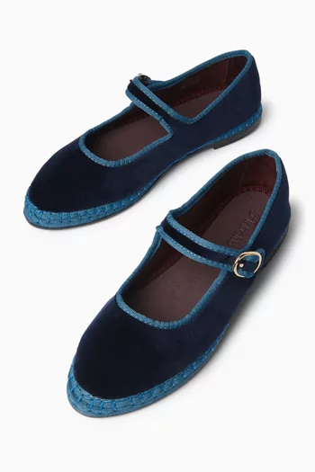 Montague Mary Jane Shoes in Velvet