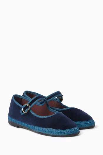 Montague Mary Jane Shoes in Velvet