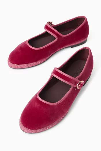 Frances Mary Jane Shoes in Velvet