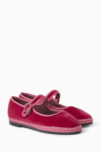 Frances Mary Jane Shoes in Velvet