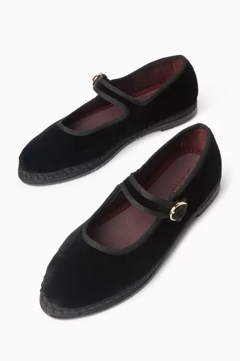Antonia Mary Jane Shoes in Velvet
