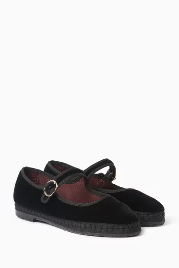 Antonia Mary Jane Shoes in Velvet