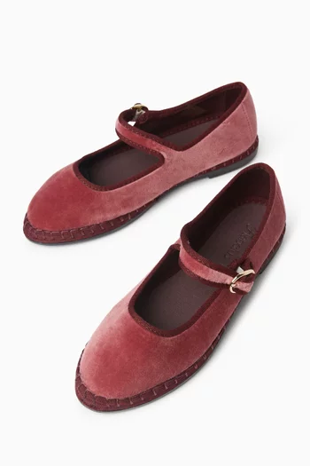 O'Brien Mary Jane Shoes in Velvet