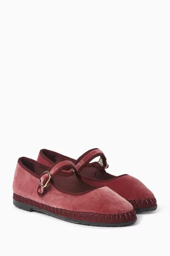 O'Brien Mary Jane Shoes in Velvet