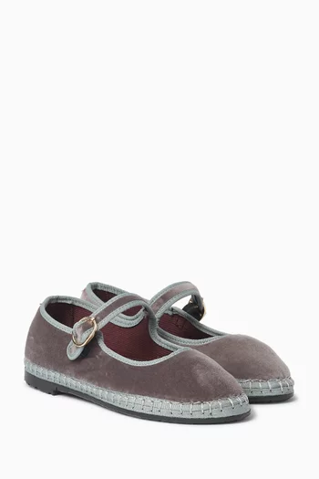 Sampson Mary Jane Shoes in Velvet