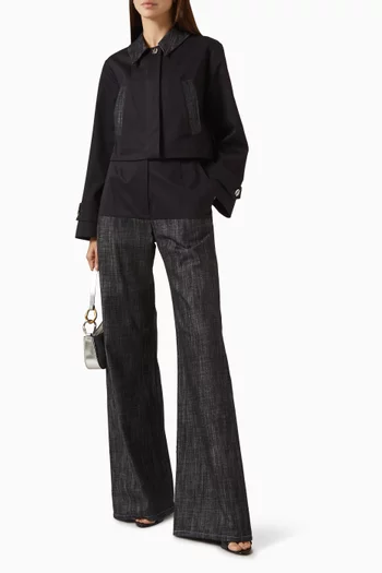 High-Waist Combo Jeans in Cotton