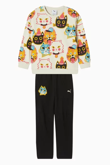 Moody Cat Sweatpants in Cotton-blend