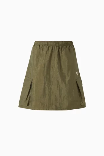 Bowtique Cargo Skirt in Nylon