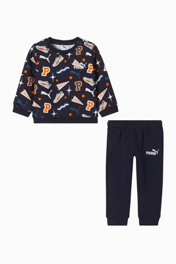Minicats Logo Tracksuit Set in Cotton