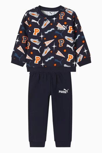 Minicats Logo Tracksuit Set in Cotton