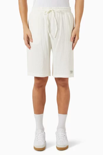 Drawstring Shorts in Crinkle-cotton