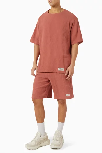 Oversized T-shirt in Crinkle-cotton