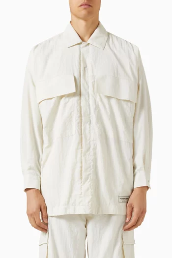 Oversized Pocket Shacket in Recycled Nylon