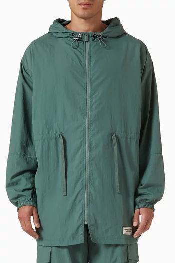 Oversized Zip Hoodie in Recycled Nylon