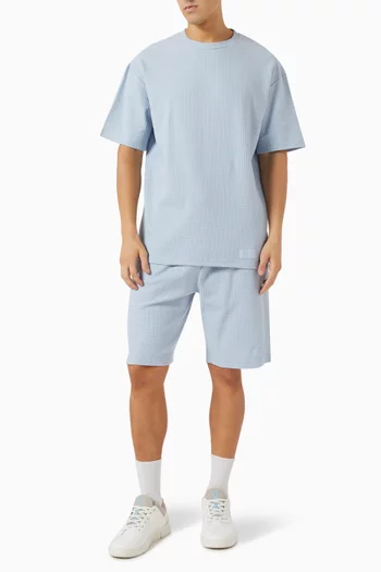 Oversized T-shirt in Seersucker Jersey