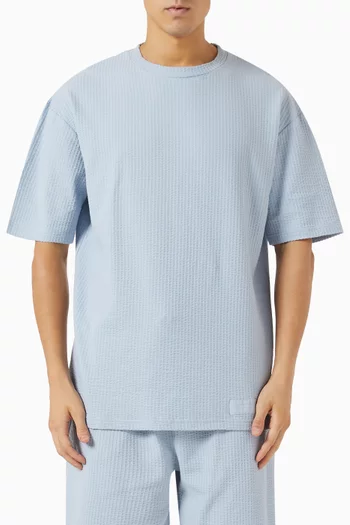 Oversized T-shirt in Seersucker Jersey
