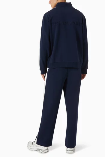 Embossed-logo Track Jacket in Organic Cotton-blend