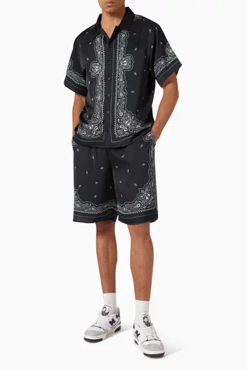 قميص بنقشة بيزلي فيسكوز ستان