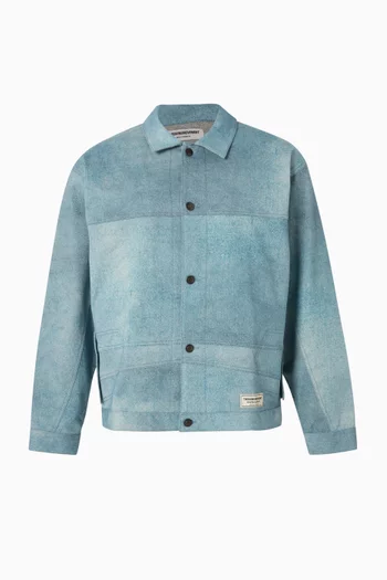 Unisex Oversized Jacket in Soft Denim