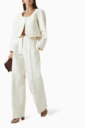 Le Pantalon Curvo Pants in Tweed