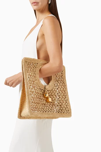 The Spiaggia Small Bag in Raffia