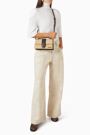 Le Grand Bambino Shoulder Bag in Raffia