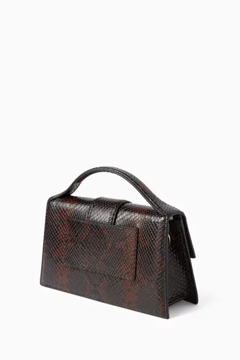 Le Grand Bambino Shoulder Bag in Python-embossed Leather