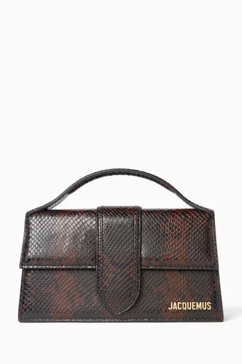 Le Grand Bambino Shoulder Bag in Python-embossed Leather